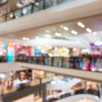 Abstract blur beautiful luxury shopping mall center and shop retail store interior for background